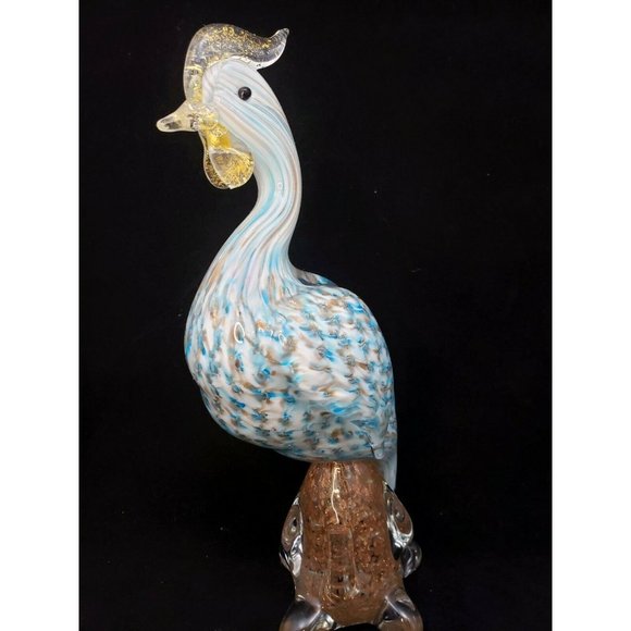 Set of 2 Handblown Murano Pea Hens Birds - Picture 5 of 11
